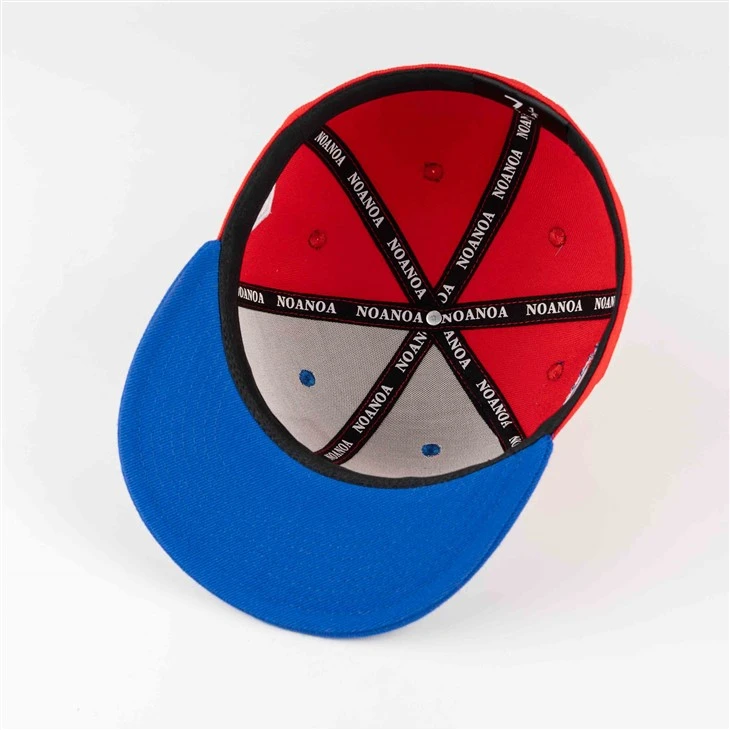 Three-Color Patchwork Fitted Cap