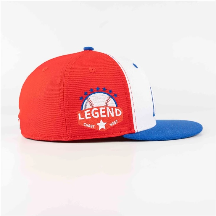 Three-Color Patchwork Fitted Cap