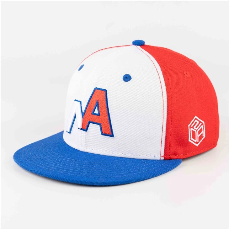 Three-Color Patchwork Fitted Cap
